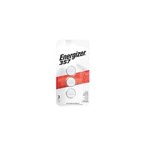 Energizer 357/303 Silver Oxide Button Battery, 3 Pack - For Multipurpose - 1.6 V DC - Silver Oxide - 3 / Pack