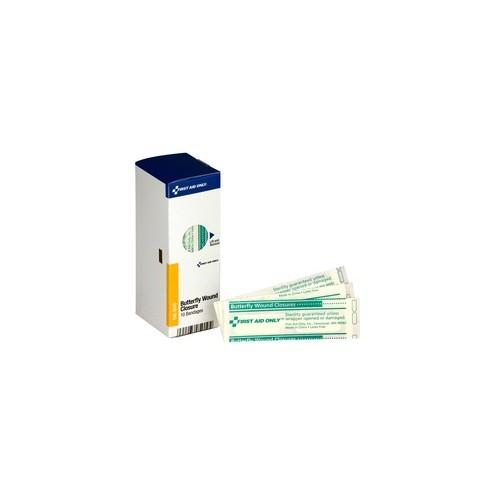 First Aid Only Butterfly Wound Closure Bandages - 10/Box - White