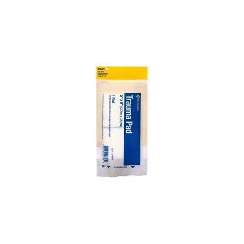 First Aid Only 9" Trauma Pad - 5" x 9" - 1/Pack - White