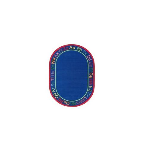 Flagship Carpets Know Your ABCs Oval Rug - 13.16 ft Length x 10.75 ft Width - Oval - Multicolor - Nylon