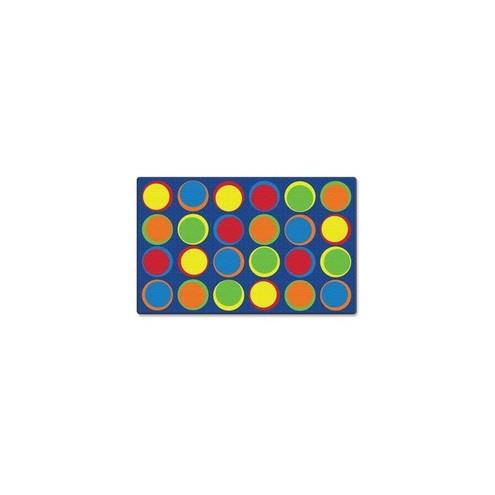 Flagship Carpets Cheerful Sitting Spots Rectangular Rug - Classic - 12 ft Length x 90" Width - Rectangle - Multicolor - Nylon