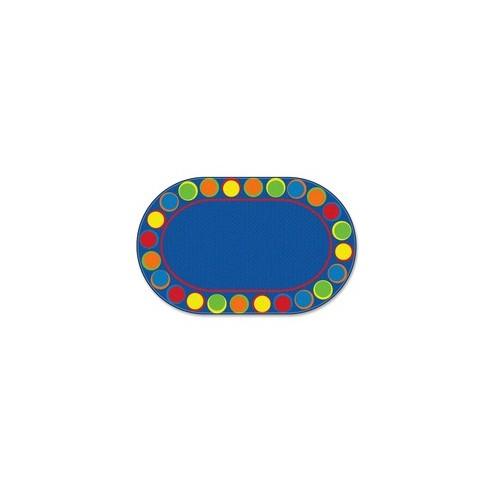 Flagship Carpets Cheerful Sitting Spots Oval Rug - Classic - 99.96" Length x 72" Width - Oval - Multicolor - Nylon