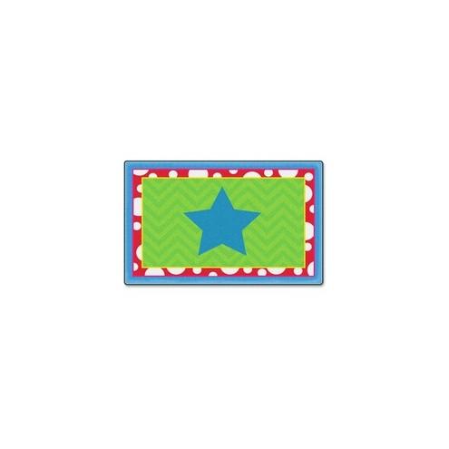 Flagship Carpets Coordinating Silly Mat Seating Rug - 36" Length x 24" Width - Rectangle - Multicolor