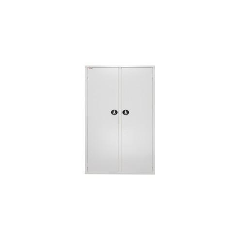 FireKing Electronic Lock Medical Storage Cabinet - 36" x 15.2" x 72.1" - Anti-theft, Digital Card Reader, Divider, Electronic Lock, Hanging Rail - Arctic White - Steel