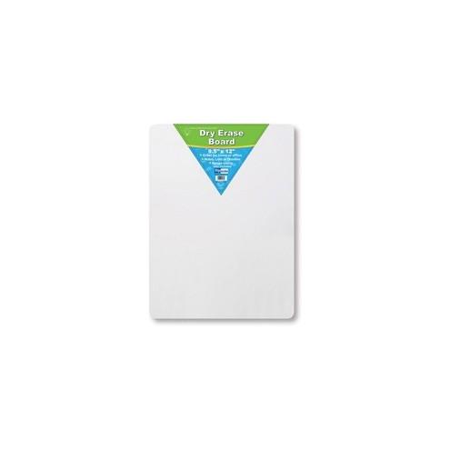 Flipside Unframed Mini Dry Erase Board - 9.5" (0.8 ft) Width x 12" (1 ft) Height - White Surface - Rectangle - 1 Each