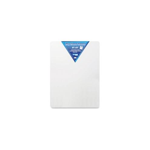 Flipside Unframed Dry Erase Board - 18" (1.5 ft) Width x 24" (2 ft) Height - White Surface - Rectangle - 1 Each