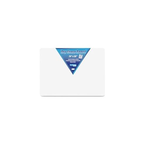 Flipside Unframed Dry Erase Board - 24" (2 ft) Width x 36" (3 ft) Height - White Surface - Rectangle - 1 Each