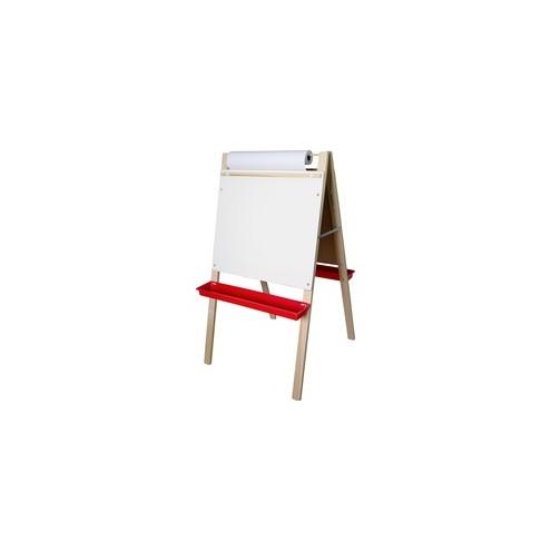 Flipside Adjustable Paper Roll Easel - White/Green Surface - Rectangle - Assembly Required - 1 Each