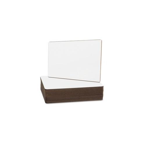 Flipside Unframed Dry Erase Lap Board Class Pack - 9" (0.8 ft) Width x 12" (1 ft) Height - White Surface - Rectangle - 24 / Pack