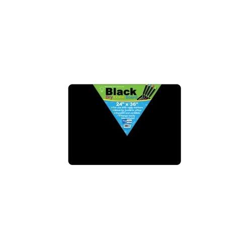 Flipside Black Dry Erase Board - 24" (2 ft) Width x 36" (3 ft) Height - Black Surface - Rectangle - 1 Each