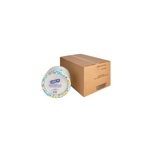 Genuine Joe Printed Paper Plates - 125 / Pack - 9" Diameter Plate - Paper Plate - Disposable - Assorted - 500 Piece(s) / Carton
