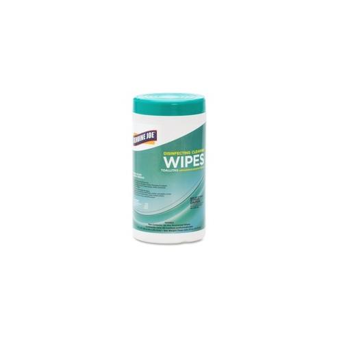Genuine Joe Fresh Scent Disinfecting Cleaning Wipes - Wipe - Fresh Scent - 6" Width x 8" Length - 80 / Canister - 80 / Each - White
