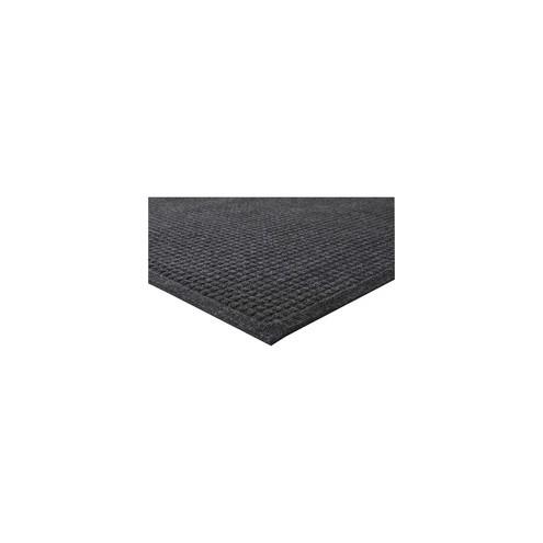Genuine Joe EcoGuard Indoor Wiper Floor Mats - Indoor - 72" Length x 48" Width - Plastic, Rubber - Charcoal Gray