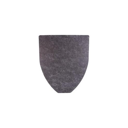 Genuine Joe Disposable Urinal Floor Mat - Urinal - 21" Length x 17.40" Width x 0.30" Thickness - Fiber - Charcoal Black
