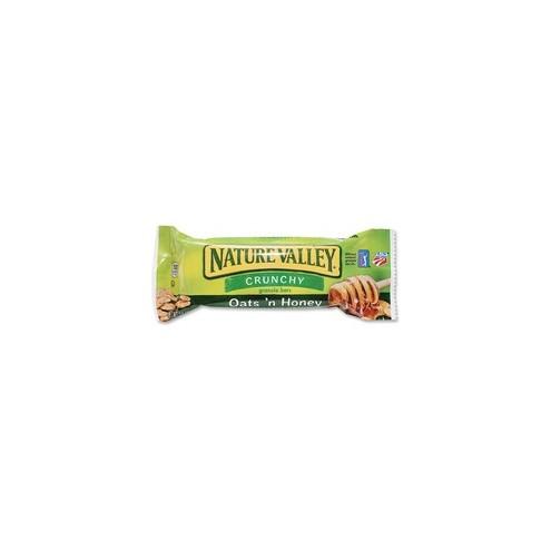 NATURE VALLEY Oats/Honey Granola Bar - Crunch, Honey Touched Oat - 1.50 oz - 18 / Box