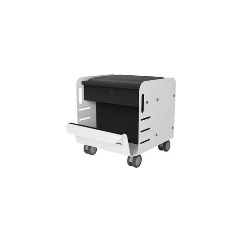 Great Openings Personal Storage - 21" x 18" x 19" - Letter, Legal - 200 lb Load Capacity - Powder Coat Finish, Key Lock - White - Steel, Laminate