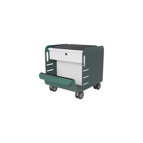 Great Openings Personal Storage - 21" x 18" x 19" - Letter, Legal - 200 lb Load Capacity - Powder Coat Finish, Key Lock - Green - Steel, Laminate
