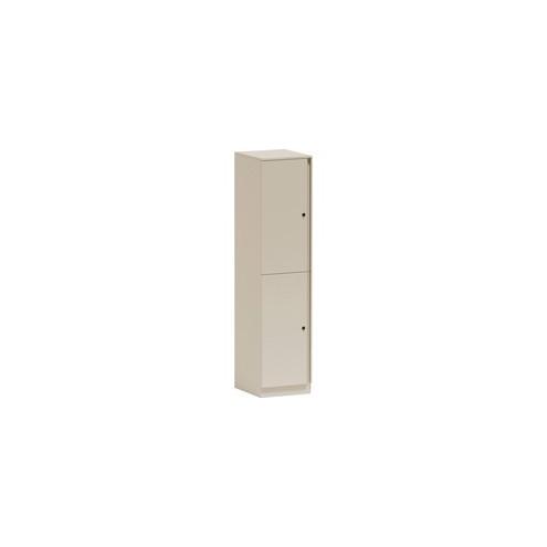 Great Openings 18" Double Locker - for Jacket, Shoes - Overall Size 65.9" x 18" - Beige - Metal