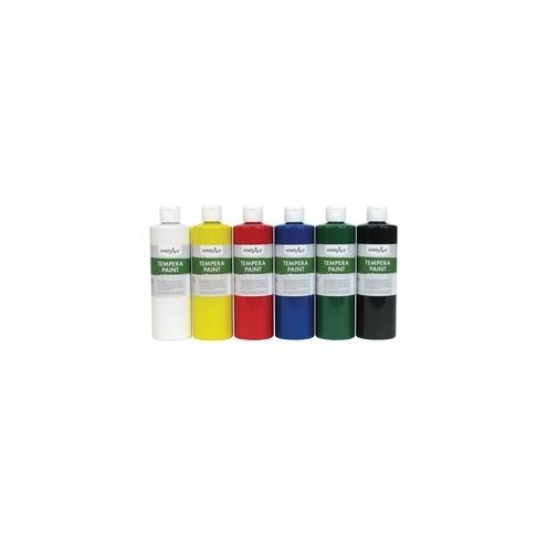 Handy Art Matte Tempera Paint - 16 oz - 6 / Set - Assorted
