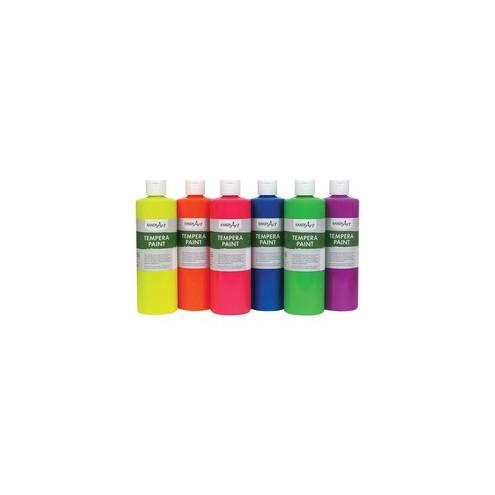 Handy Art Fluorescent Tempera Paint - 6 / Set