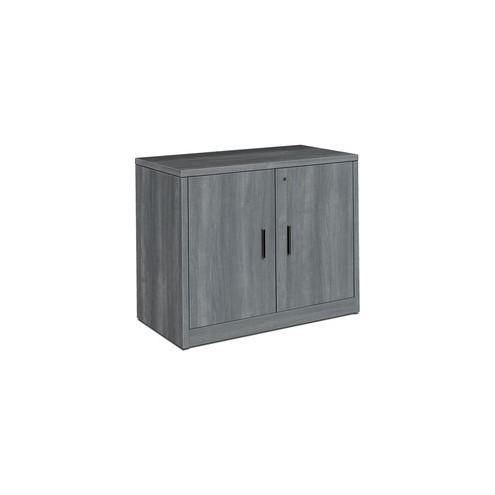HON 10500 Series Sterling Ash Laminate Desking - 36" x 20" x 29.5" - Drawer(s)2 Door(s) - Square Edge - Material: Thermofused Laminate (TFL) - Finish: Sterling Ash Laminate