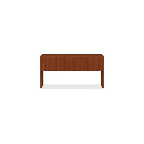 HON 10700 Series Stack-On Hutch - 74.6" x 14.6" x 37.1" - Waterfall Edge - Material: Wood - Finish: Cognac, Laminate