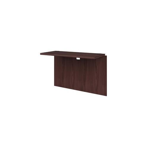 HON 10700 Series Bridge, 42"W x 20"D - 42" x 20" x 29.5" - Waterfall Edge - Material: Hardwood - Finish: Laminate, Mahogany