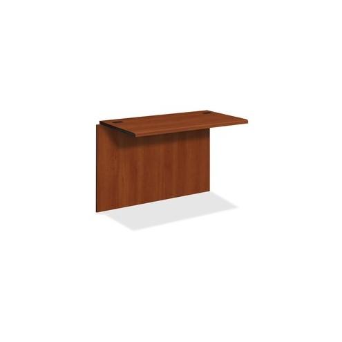 HON 10700 Series Bridge, 42"W x 24"D - 42.7" x 23" x 29.5" - Waterfall Edge - Material: Wood - Finish: Cognac, Laminate