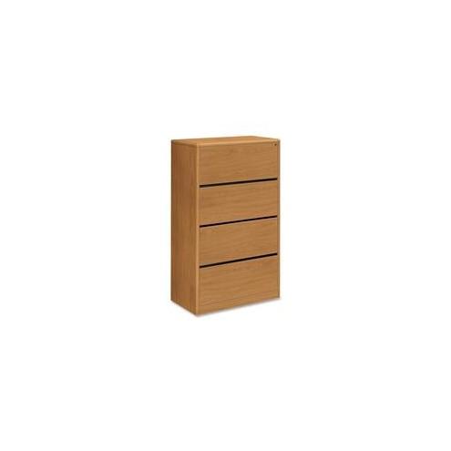 HON 107699C Lateral File - 4-Drawer - 36" x 20" x 59.1" - 4 - Material: Wood - Finish: Harvest, Laminate