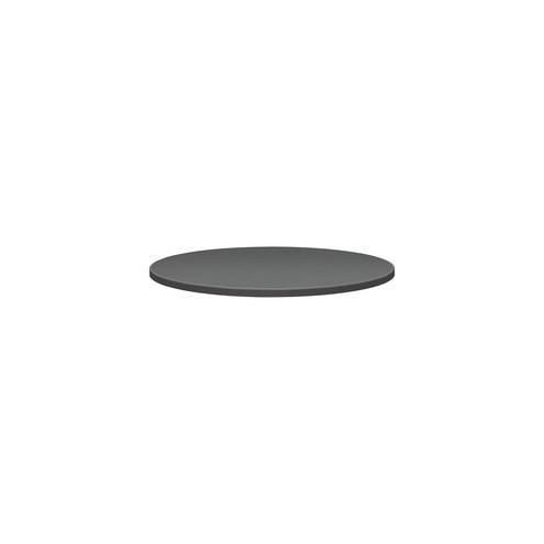 HON Hospitality Round Table Top, 42" - Round Top - 1.13" Table Top Thickness x 42" Table Top Diameter - Charcoal, High Pressure Laminate (HPL)