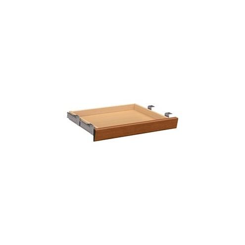 HON 10500 Series Angled Center Drawer - 22" Width x 15.4" Depth x 2.5" Height - Wood - Bourbon Cherry