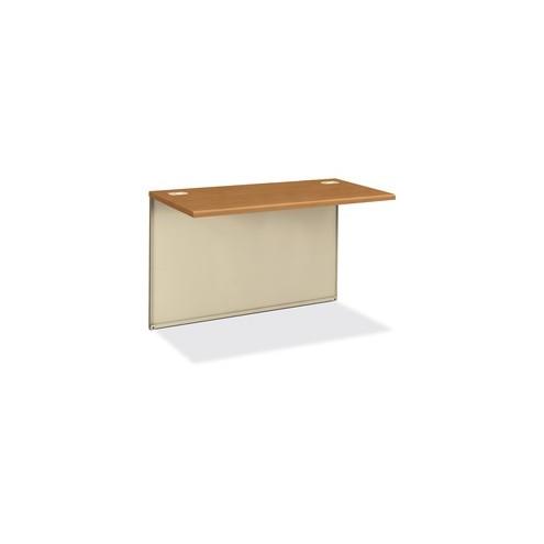 HON 38000 Series Bridge, 48"W x 24"D - 48" x 24" x 29.5" - Radius Edge - Material: Particleboard, Steel - Finish: Harvest, Putty
