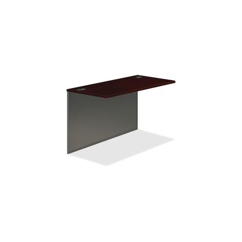 HON 38000 Series Bridge, 48"W x 24"D - 48" x 24" x 29.5" - Radius Edge - Material: Steel - Finish: Charcoal, Laminate, Mahogany
