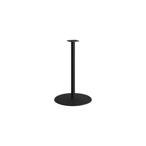 HON Between Table Disc Base f/ 42" Tabletop - Platinum Round, Black Mica Base - 40.80" Height