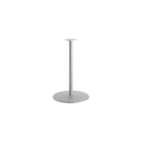 HON Between Table Disc Base f/ 42" Tabletop - Black Round, Nickel Base - 40.79" Height