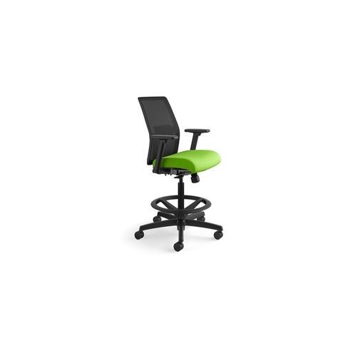 HON Ignition Seating Mesh Back Task Stool - Pear Fabric Seat - Black Back - Black Frame - 5-star Base - 19" Seat Width x 16" Seat Depth - 26" Width x 26.5" Depth x 52.5" Height - 1 Each