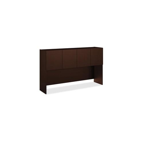 HON 101 Stack-On Storage, 60"W - 60" x 14.5" x 36.1" - Square Edge - Material: Particleboard - Finish: Mocha, Thermofused Laminate (TFL)