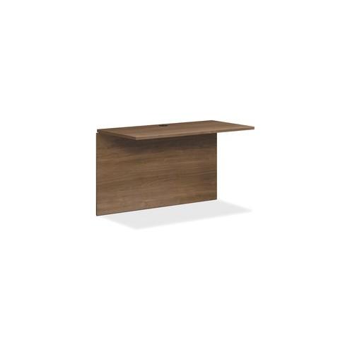 HON Foundation Bridge, 48"W - 47.8" x 24" x 29"Bridge, 1" Top, 1" End Panel - Finish: Pinnacle, Thermofused Laminate (TFL), Black Grommet
