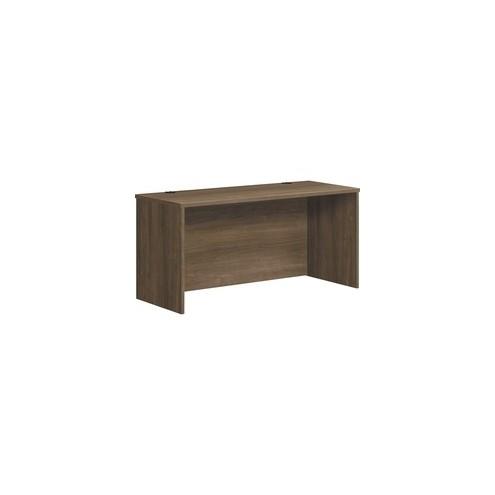 HON Foundation Credenza Shell - 60" x 24" x 29"Credenza Shell, 1" End Panel, 1" Top - Finish: Pinnacle, Thermofused Laminate (TFL), Black Grommet