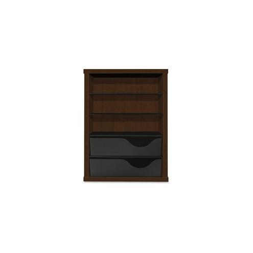 HON Vertical Paper Manager - 3 Compartment(s) - 2 Drawer(s) - Desktop - Recycled - Mocha - 1Each