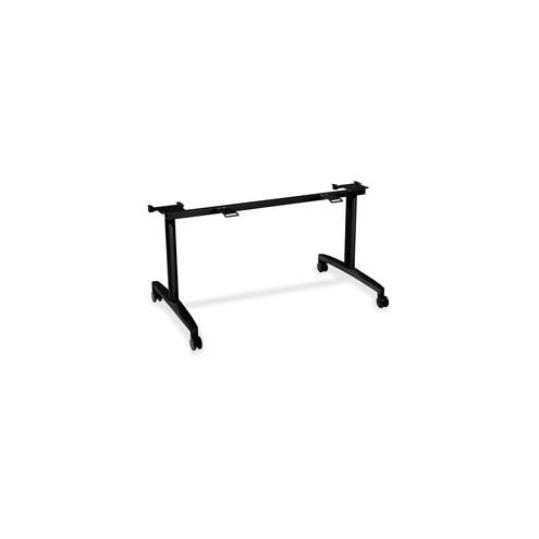 HON Huddle Flip-Top Table Base - Black Base - 2 Legs - 28" Height x 51.56" Width x 23.50" Depth
