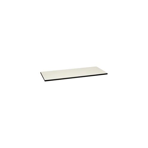 HON Huddle Table Top, 60"W x 24"D - High Pressure Laminate (HPL) Rectangle, Silver Top - 24" Table Top Length x 60" Table Top Width x 1.13" Table Top Thickness - Black - Steel