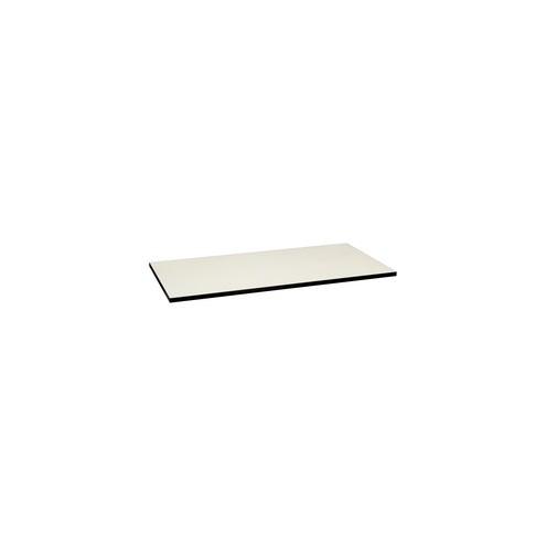 HON Huddle Table Top, 60"W x 30"D - High Pressure Laminate (HPL) Rectangle, Silver Top - 30" Table Top Length x 60" Table Top Width x 1.13" Table Top Thickness - Black - Steel