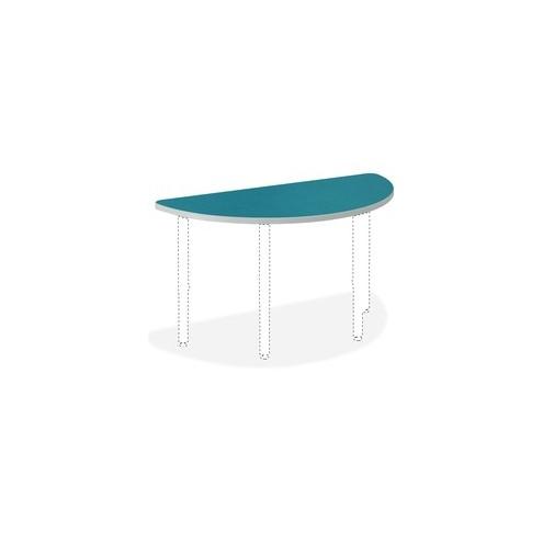 HON Build Half Round Table 60"W x 30"D - Blue Agave Laminate Half-round, Thermofused Laminate (TFL) Top - 30" Table Top Width x 60" Table Top Depth x 1.13" Table Top Thickness