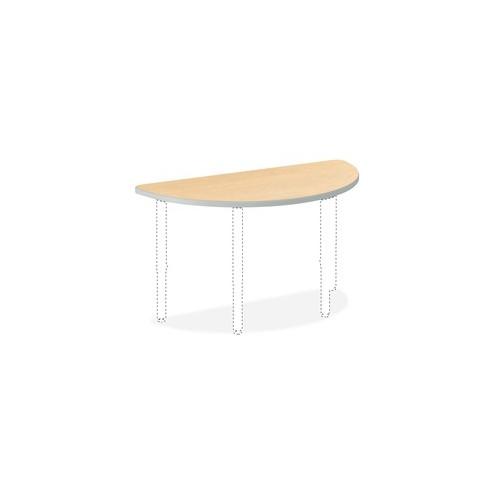 HON Build Half Round Table 60"W x 30"D - Natural Maple Laminate Half-round, Thermofused Laminate (TFL) Top - 30" Table Top Width x 60" Table Top Depth x 1.13" Table Top Thickness