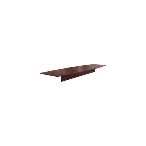 HON Preside Boat Shaped Table Top 168"W - Boat Top - 14 ft Table Top Length x 48" Table Top Width x 1.13" Table Top Thickness - Assembly Required - Laminated, Mahogany