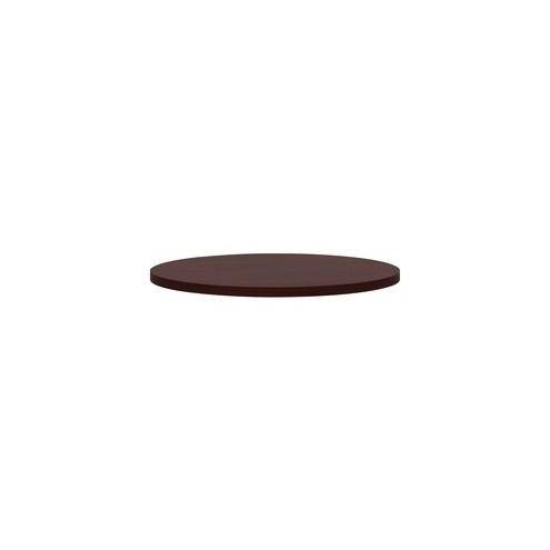 HON Preside Round Table Top, 42"D - Round Top - 1.13" Table Top Thickness x 42" Table Top Diameter - Assembly Required - Laminated, Mahogany