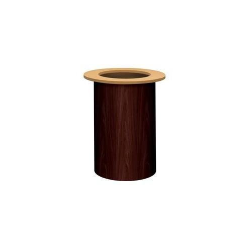 HON Preside Cylinder Table Base - Cylindrical Base - 28.38" Height x 18" Width - Assembly Required - Laminated, Mahogany
