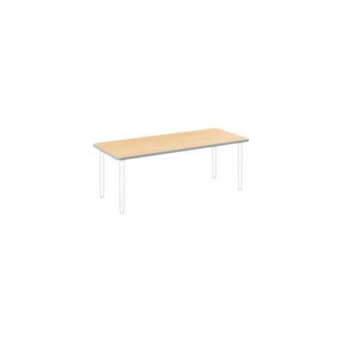 HON Build Rectangle Table 60"W x 24"D - Natural Maple Laminate Rectangle, Thermofused Laminate (TFL) Top - 24" Table Top Width x 60" Table Top Depth x 1.13" Table Top Thickness