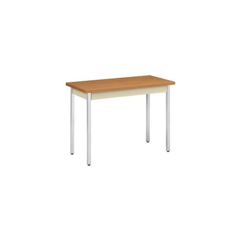 HON Utility Table, 40"W x 20"D - Melamine Rectangle Top - 40" Table Top Length x 20" Table Top Width x 1.13" Table Top Thickness - 29" Height - Assembly Required - Laminated, Putty